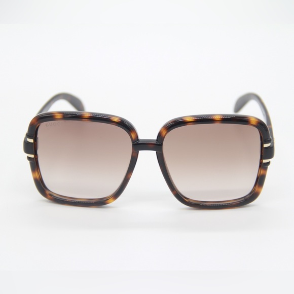 NEW GG1066S 002 WOMEN’S SUNGLASSES GUCCI GG 1066S 002 GUCCI SQUARE SHAPE HAVANA - Picture 6 of 15